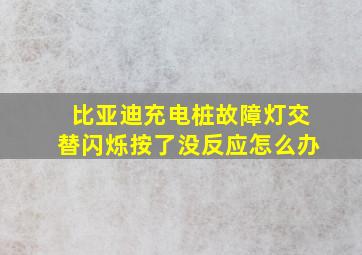 比亚迪充电桩故障灯交替闪烁按了没反应怎么办