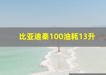 比亚迪秦100油耗13升