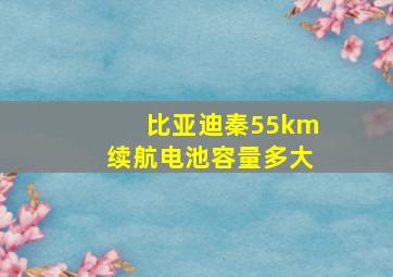 比亚迪秦55km续航电池容量多大