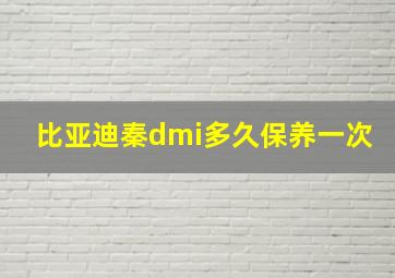 比亚迪秦dmi多久保养一次