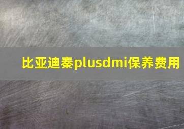 比亚迪秦plusdmi保养费用