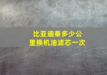 比亚迪秦多少公里换机油滤芯一次