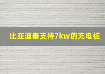 比亚迪秦支持7kw的充电桩