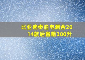 比亚迪秦油电混合2014款后备箱300升