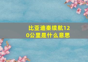 比亚迪秦续航120公里是什么意思