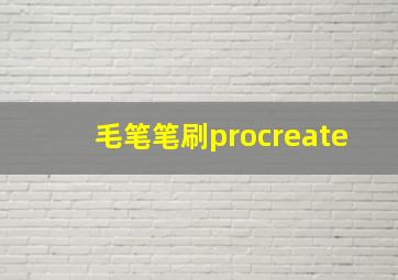 毛笔笔刷procreate