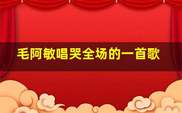 毛阿敏唱哭全场的一首歌