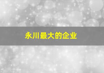 永川最大的企业