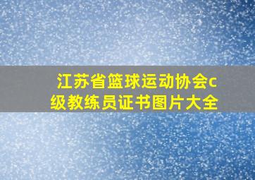 江苏省篮球运动协会c级教练员证书图片大全