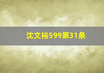 沈文裕599第31条