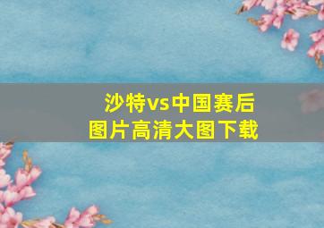 沙特vs中国赛后图片高清大图下载