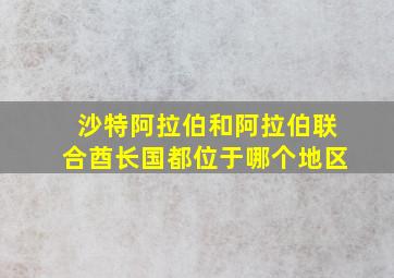 沙特阿拉伯和阿拉伯联合酋长国都位于哪个地区