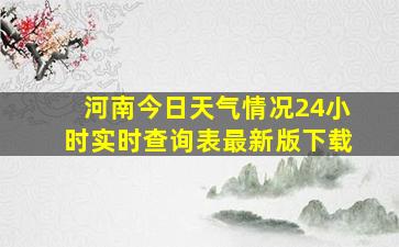 河南今日天气情况24小时实时查询表最新版下载