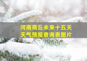 河南商丘未来十五天天气预报查询表图片