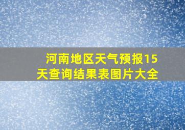 河南地区天气预报15天查询结果表图片大全