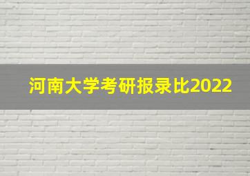 河南大学考研报录比2022