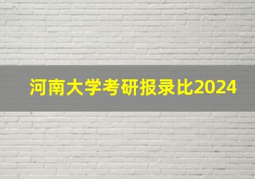 河南大学考研报录比2024