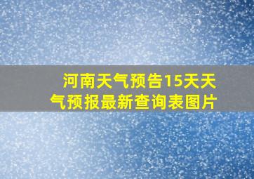 河南天气预告15天天气预报最新查询表图片