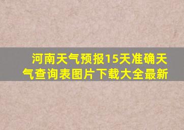 河南天气预报15天准确天气查询表图片下载大全最新