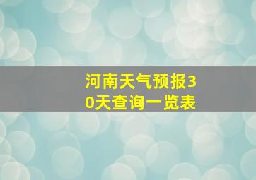 河南天气预报30天查询一览表