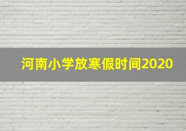 河南小学放寒假时间2020