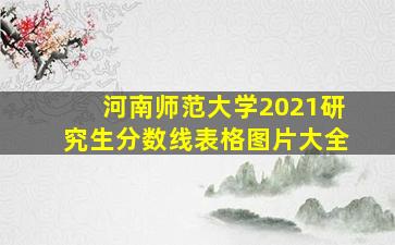 河南师范大学2021研究生分数线表格图片大全