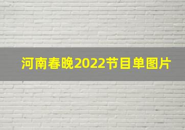 河南春晚2022节目单图片