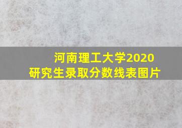 河南理工大学2020研究生录取分数线表图片