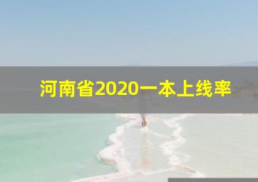 河南省2020一本上线率