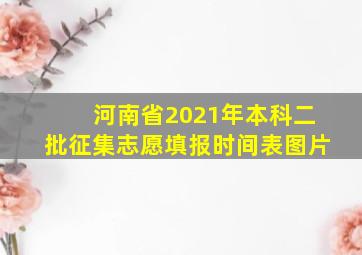 河南省2021年本科二批征集志愿填报时间表图片