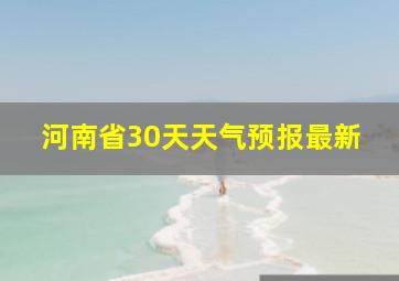 河南省30天天气预报最新