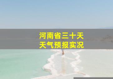 河南省三十天天气预报实况