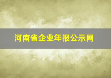 河南省企业年报公示网