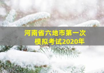 河南省六地市第一次模拟考试2020年