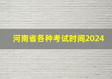 河南省各种考试时间2024