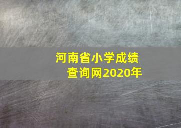 河南省小学成绩查询网2020年