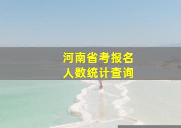 河南省考报名人数统计查询