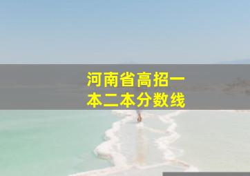 河南省高招一本二本分数线