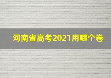 河南省高考2021用哪个卷