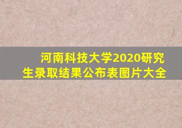 河南科技大学2020研究生录取结果公布表图片大全