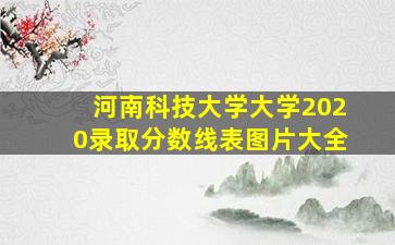 河南科技大学大学2020录取分数线表图片大全