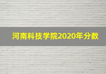 河南科技学院2020年分数