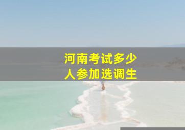 河南考试多少人参加选调生