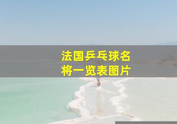 法国乒乓球名将一览表图片