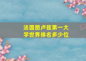 法国图卢兹第一大学世界排名多少位