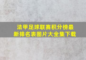 法甲足球联赛积分榜最新排名表图片大全集下载