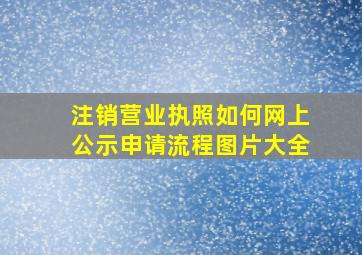 注销营业执照如何网上公示申请流程图片大全