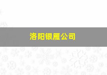 洛阳银雁公司