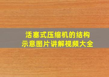 活塞式压缩机的结构示意图片讲解视频大全