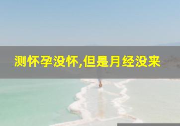 测怀孕没怀,但是月经没来